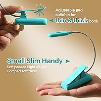 Vista 5 de VAVOFO Luz de libro con clip para cama para niños, 7 luces LED de lectura con 9 niveles de luz blanca cálida fría luz de día, lámpara de cuidado