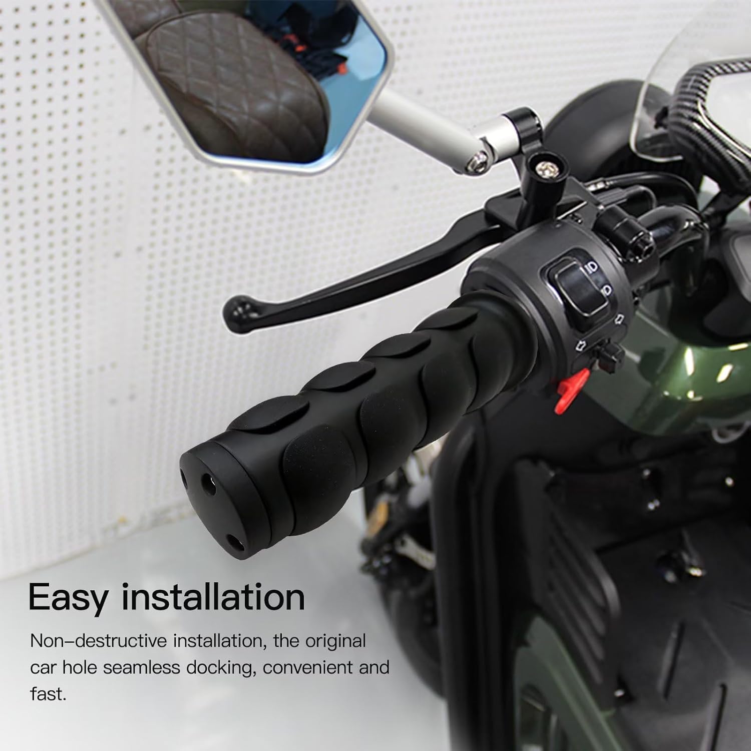 1 Pair Motorcycle Handlebar Hand 1" Grips Fit for Harley Davidson Honda Kawasaki Suzuki Yamaha