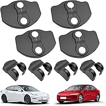 Door Lock Protector Cover Compatible with 2016-2024 Tesla Model 3 Model Y Accessories Door Stopper Cover Latches Covers Interior Upgrade Protection (Set of 8)