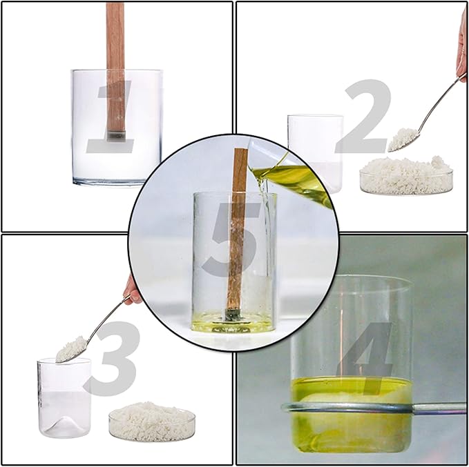 NOOR 50 Pabilos de Madera para Velas - Incluye Clips Metálicos miniatura 5