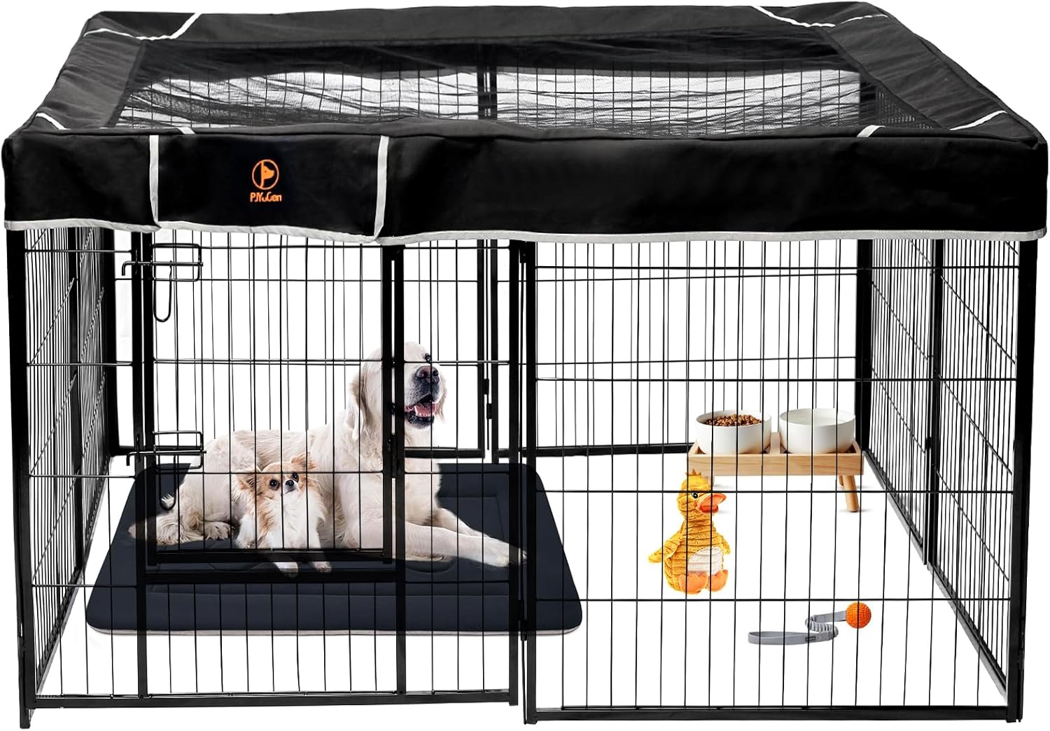 PJYuCien Dog Playpen Bottom Pad - Stabilize The Dog Play Pen, Easy to Clean and Waterproof, Fits Most 8 Panels 24 Inch Width Metal Dog Fence Square 48”x48 Dog Playpen(Only Bottom Pad, No Playpen)