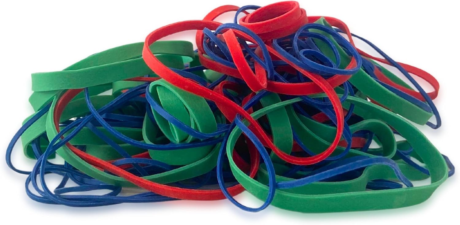 Upgrade Office Supply Rubber Bands, Size 54, Assorted Sizes and Colors, 40 Pack Case, USA