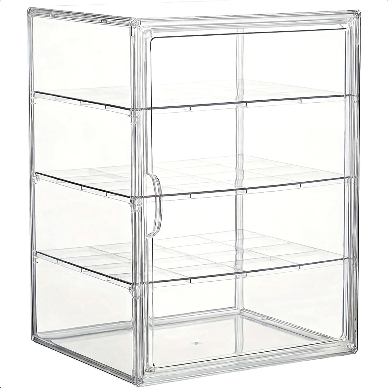 Transparent 4-Layer Bakery Pastry Display Case With Lid Cake