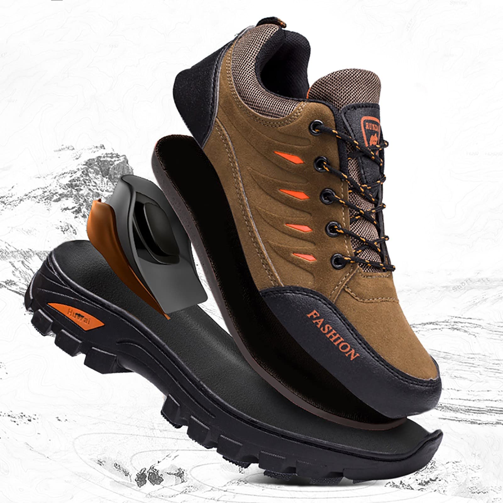 Wanderschuhe Herren Wasserdicht Atmungsaktiv, Trekkingschuhe Rutschfest