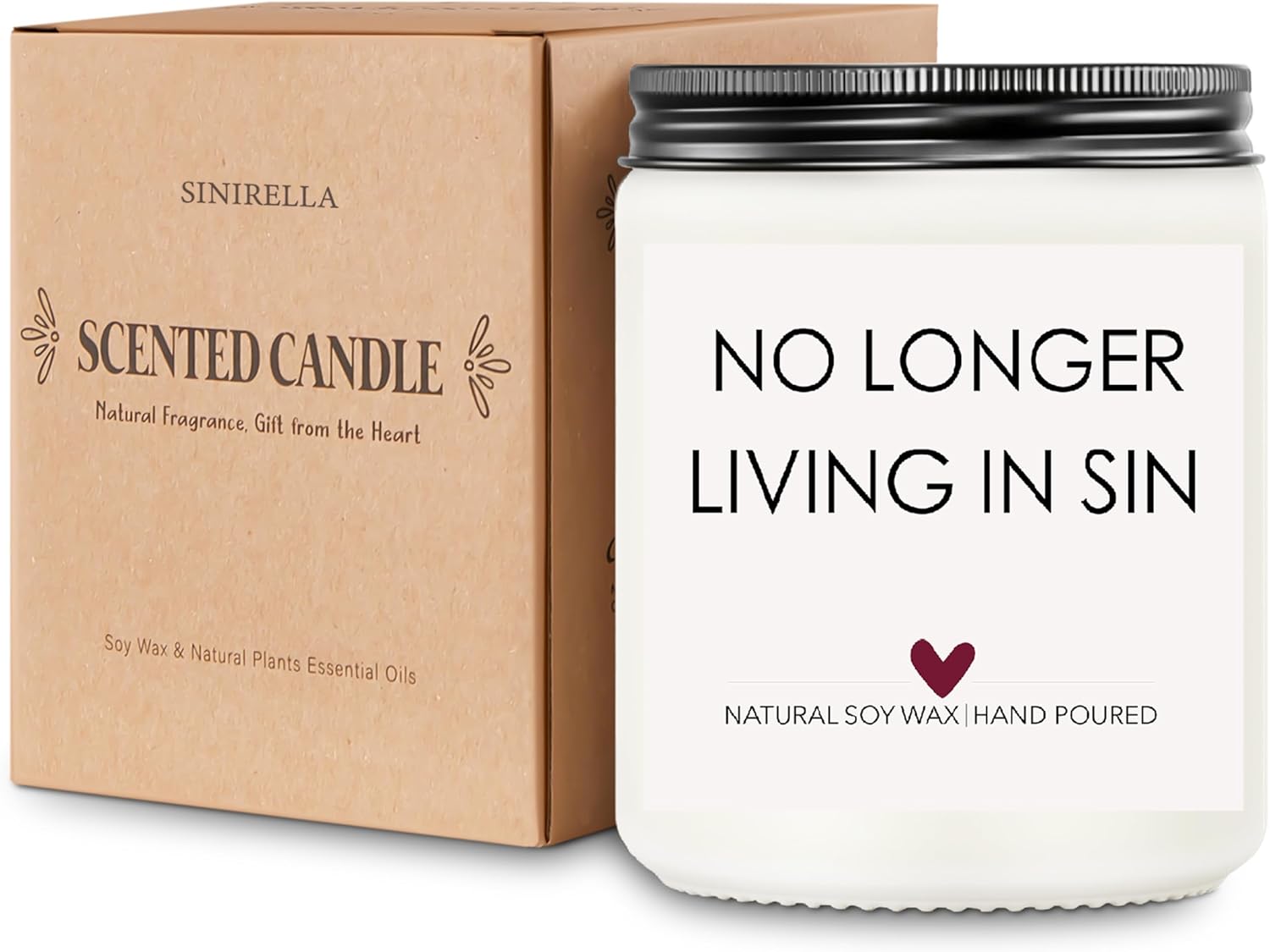 Wedding Gifts for Newlyweds, Gift for Bride and Groom, Funny Engagement Gifts for Him and Her, Lavender Scented Candles, No Longer Living in Sin - Image 6