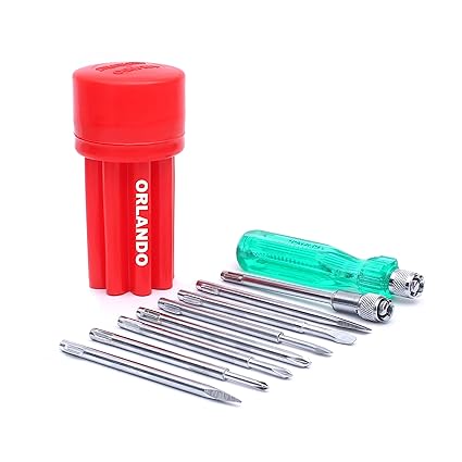 ORLANDO Screwdriver Set With 8 Blades & 1 Tester, Hand Tools Kit