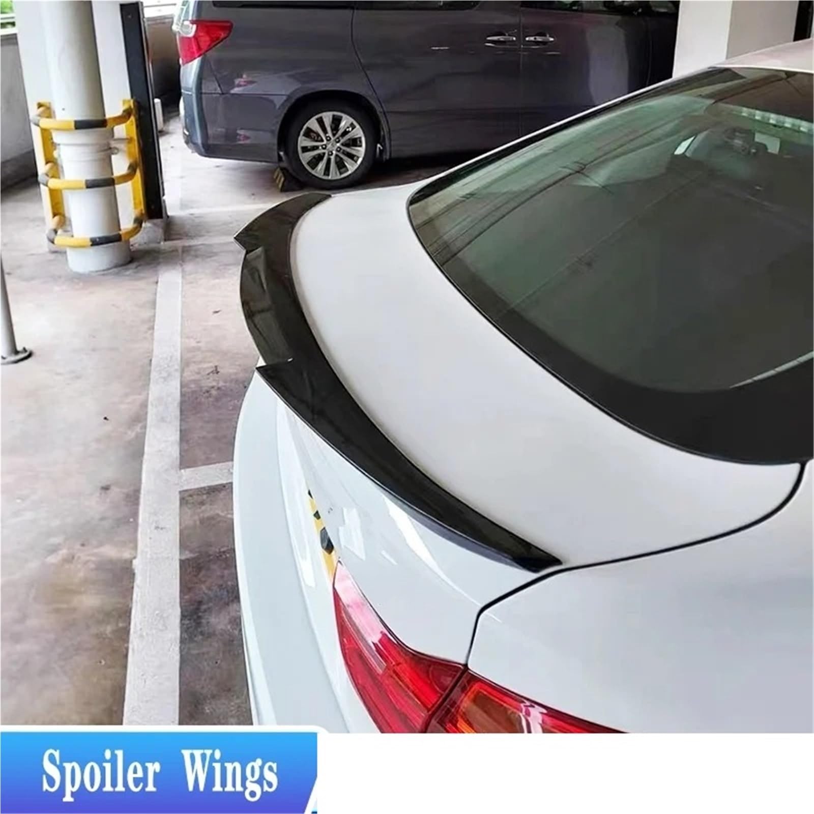 Arrière Becquet pour BMW Série 4 F32 Coupé 2 Portes 2014-2020 Année pour M4 Style Couvercle Coffre Arrière Spoiler Ailes ABS Plastique Tuning Kit Spoiler(Blanc)