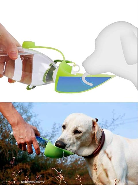 Foto 5 de 7 de BePetMia Botella de Agua portátil de Viaje para Perros, Tapa Plegable como Cuenco