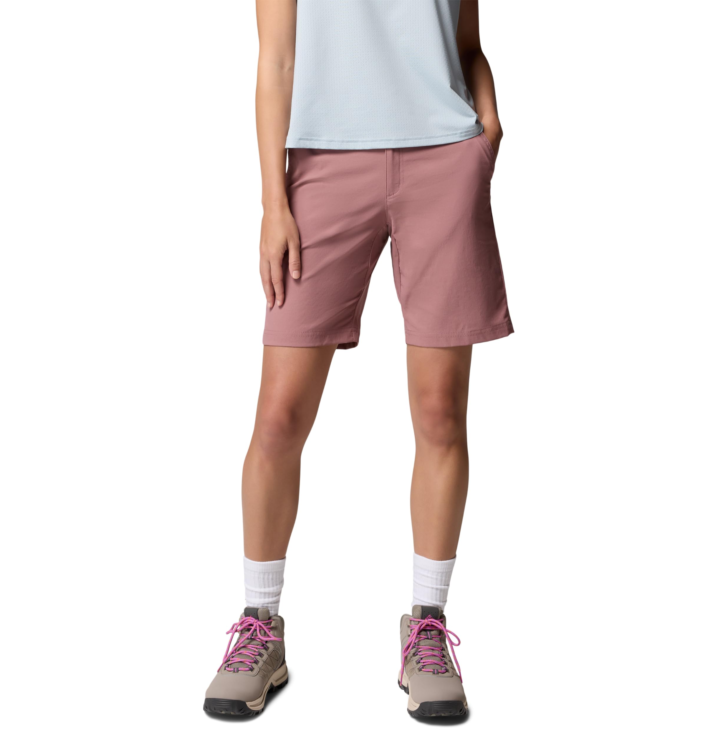 Columbia Women's Leslie Falls Long Short 2, Hiking Shorts, Fig, W4/L9