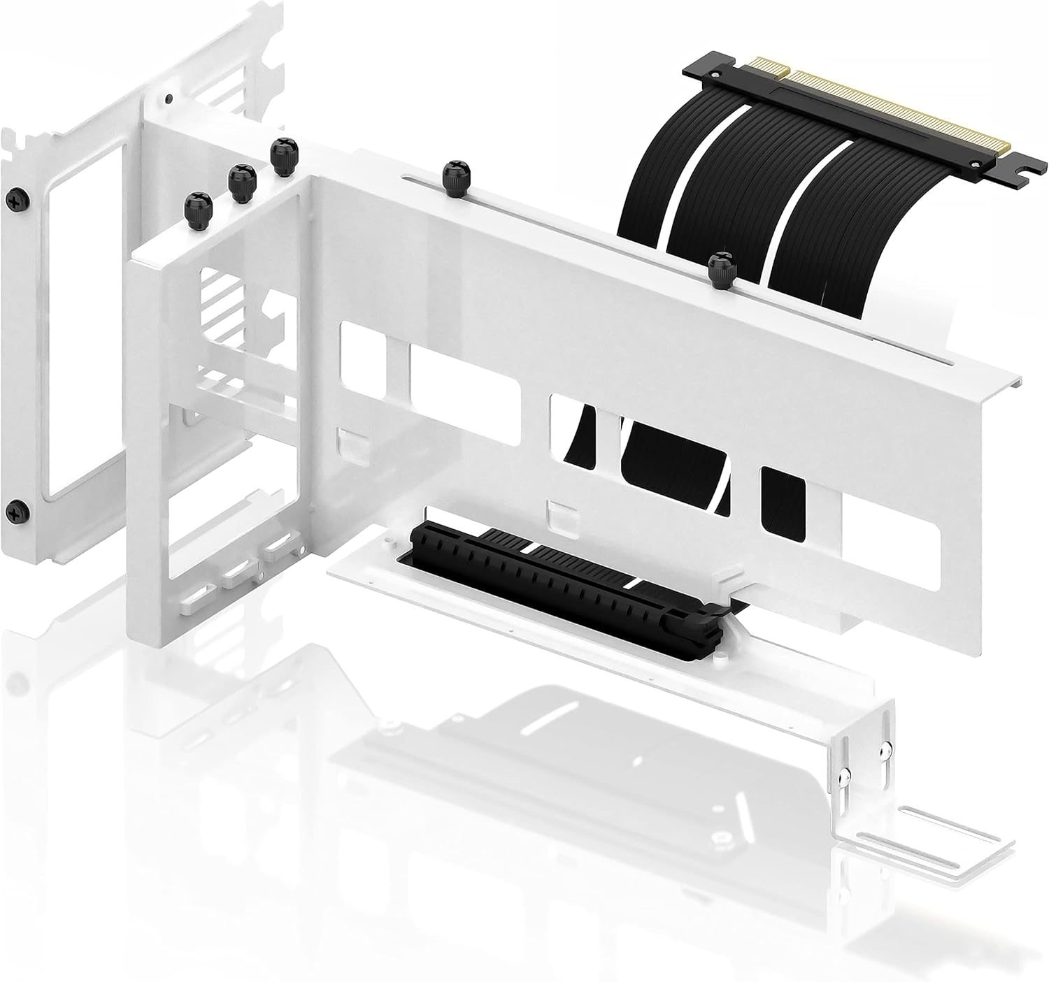 EZDIY-FAB Supporto per Scheda Grafica Verticale PCIe 4.0 GPU Mount Bracket,kit di Supporto VGA per Scheda Video con PCIe 4.0 X16 Gen4 17cm/6.69in Cavo Riser 90 Gradi ad Angolo Retto-Bianco EZDIY-FAB Supporto per Scheda Grafica Verticale PCIe 4.0 GPU Mount Bracket,kit di Supporto VGA per Scheda Video con PCIe 4.0 X16 Gen4 17cm/6.69in Cavo Riser 90 Gradi ad Angolo Retto-Bianco