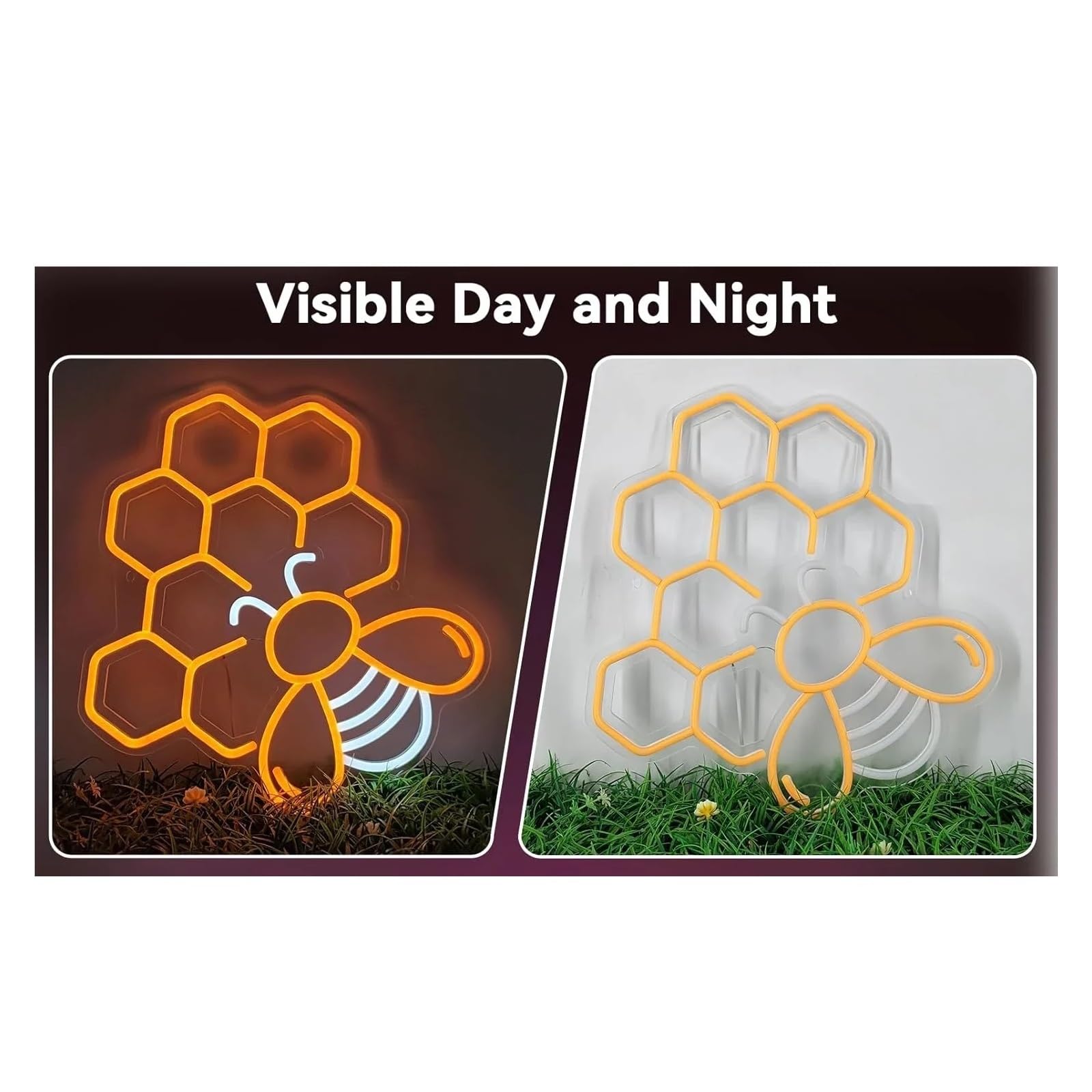 Insegna al Neon Insegna Al Neon Ape Luce Dimmerabile Alimentata Tramite USB Per Bambini Camera Da Letto Parete Appeso Estetica Compleanno Decorazione 13.11inx14.17in