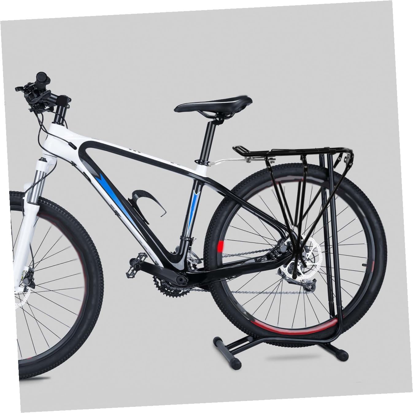 Aluminum Alloy Bike Cargo Rack Rear Luggage Carrier for Mountain and Disc Brake Bikes with Strong Load Capacity Stable Rear Rack for Secure Travel