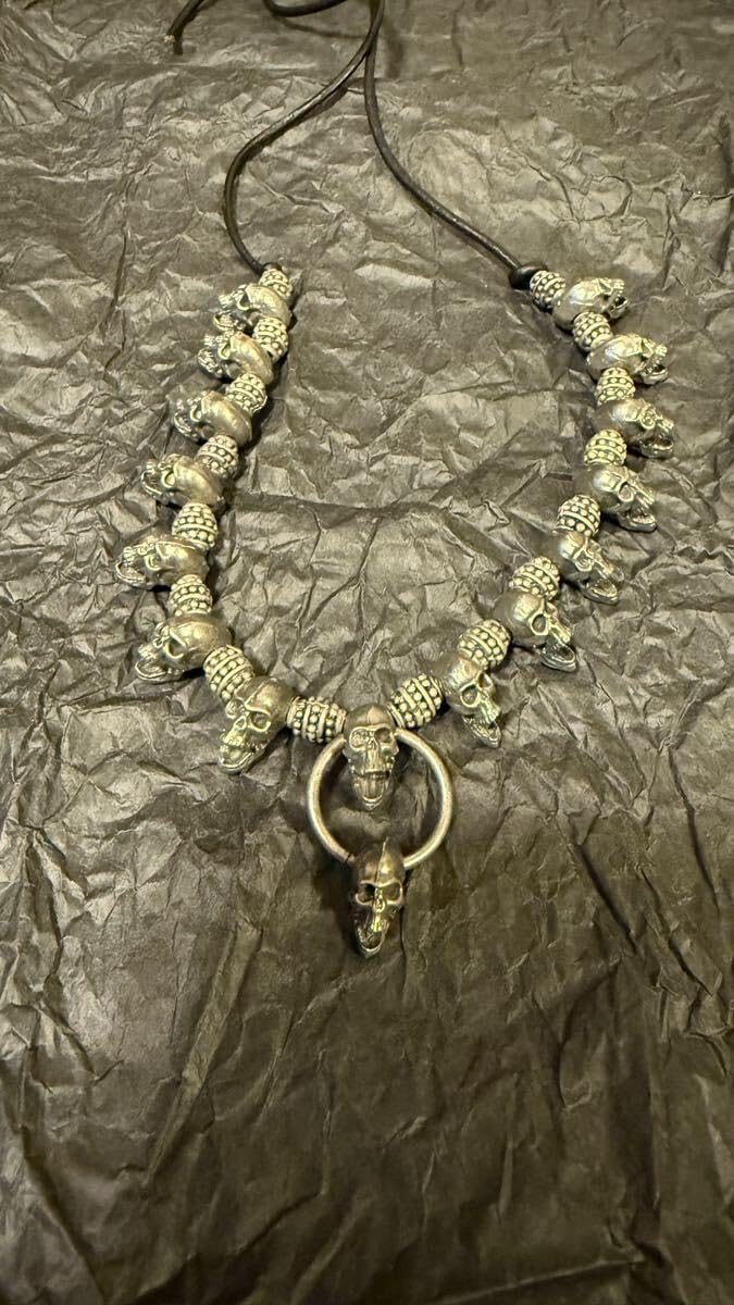 ネクロマンス hide愛用 スクリーミングスカルネックレス XJAPAN 酸化