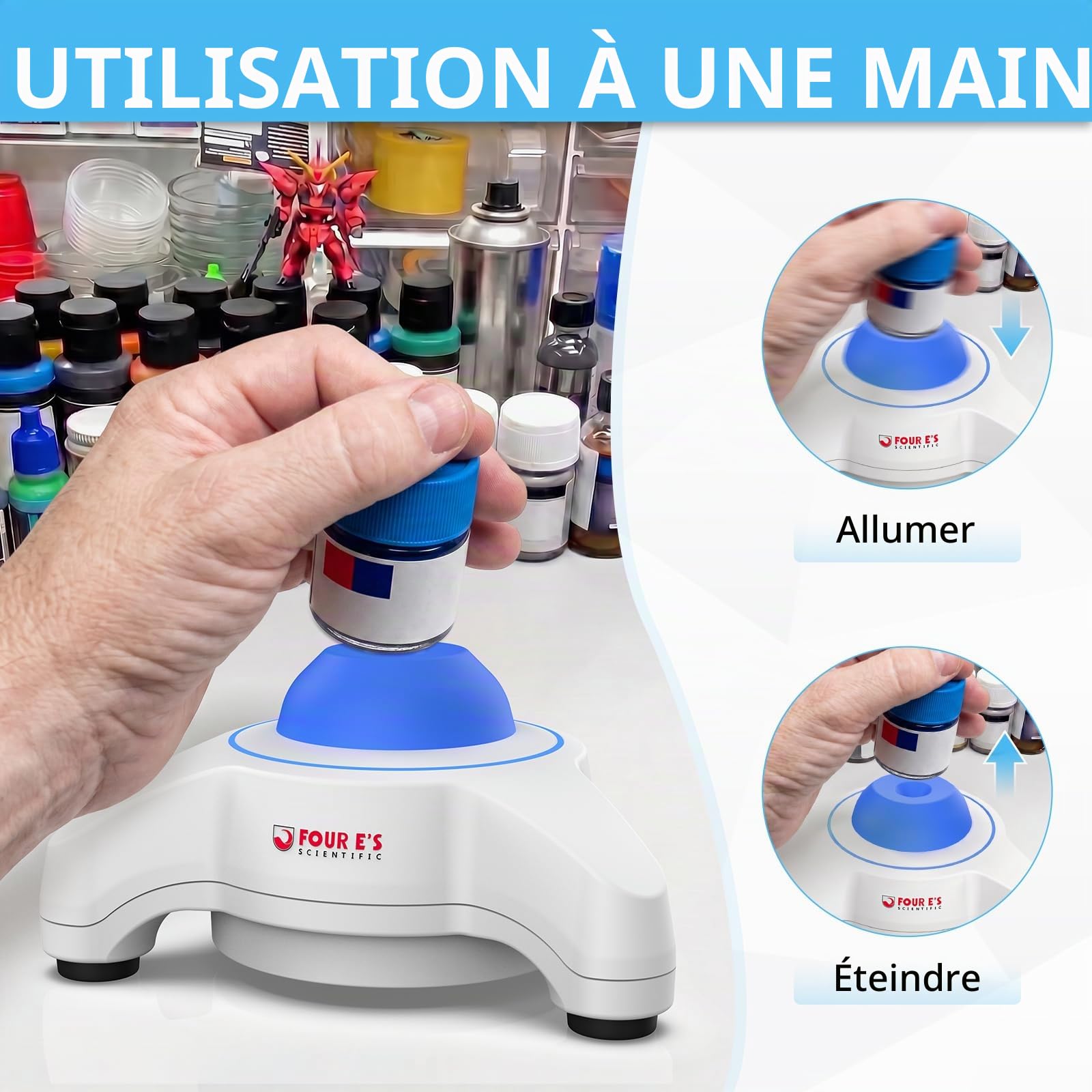 Mini Agitateurs Vortex 5600rpm Mélangeur Vortex de Laboratoire Mélangeur de Peinture 6mm Vortex Mixer pour Tubes à essai Peinture acrylique à ongles