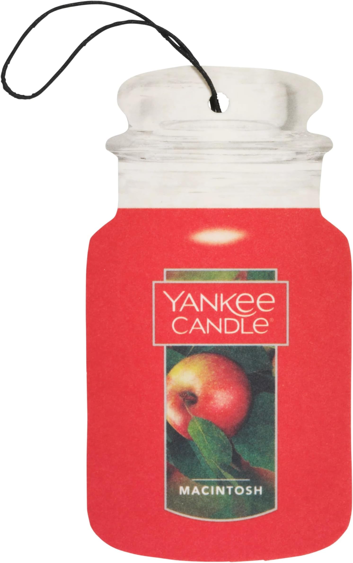 Classic Paper Car Jar Air Freshener, Hanging Car Freshener, Long Lasting Odor Neutralizing Car Fragrance, Macintosh (Pack of 3)