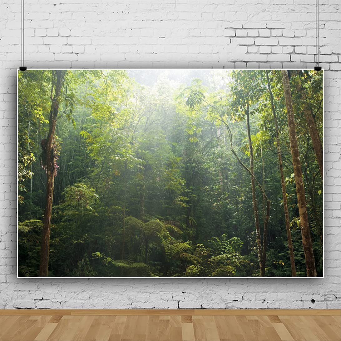 SDOTPMT 5x3ft Jardin Polyester Photographie De Fond Fleurs Violettes Forêt Arbres Photographie De Fond Campagne Nature Paysage Enfants Fête D'anniversaire Fond Décoration Studio Prop