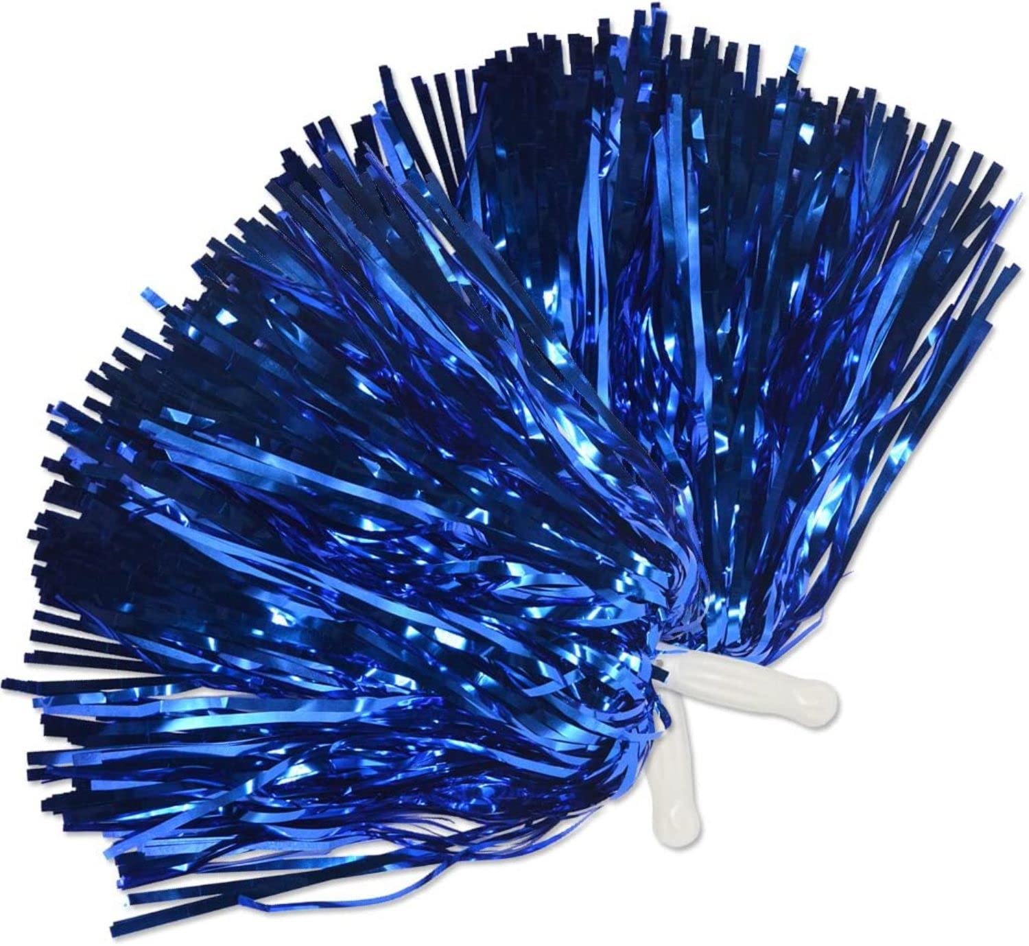 Funcart Cheering Pom Pom Blue Color(2pcs/pack), Metallic Cheerleading Pom Poms with Baton Handle Cheerleader Pompom Foil Cheer Pom Poms Cheering Squad Hand Flowers for Adults Team Spirit Sports Party Cheering (B0CSWLHXM1) Amazon Price History, Amazon Price Tracker