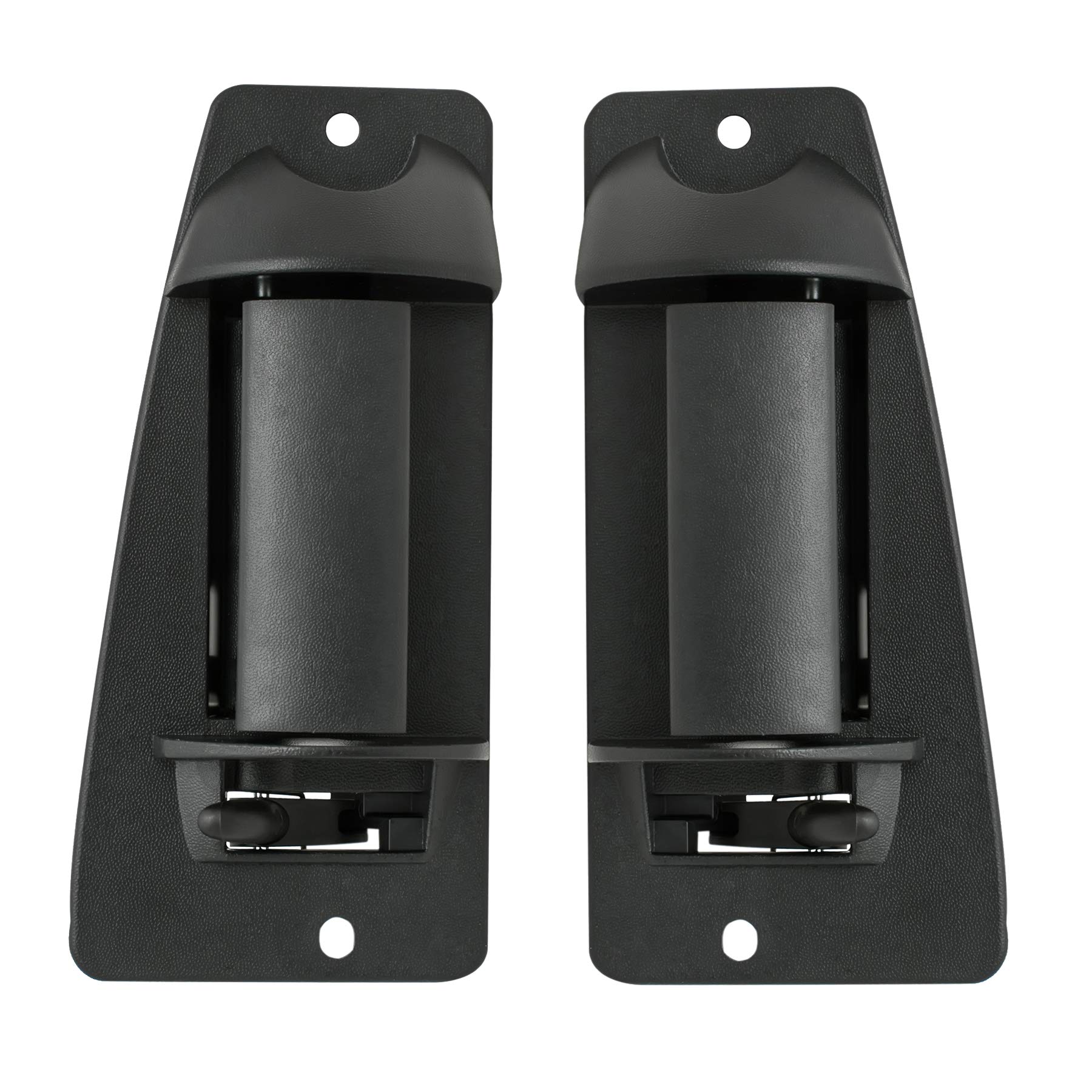 LQQDP New 2pcs Textured Black Doors Handles Replacement Kit for Left+Right Rear 3rd Side Compatible With 99-06 Silverado Sierra 07 Classic Body Extended Cab w/Half Size Rear Doors 15758171&15758172