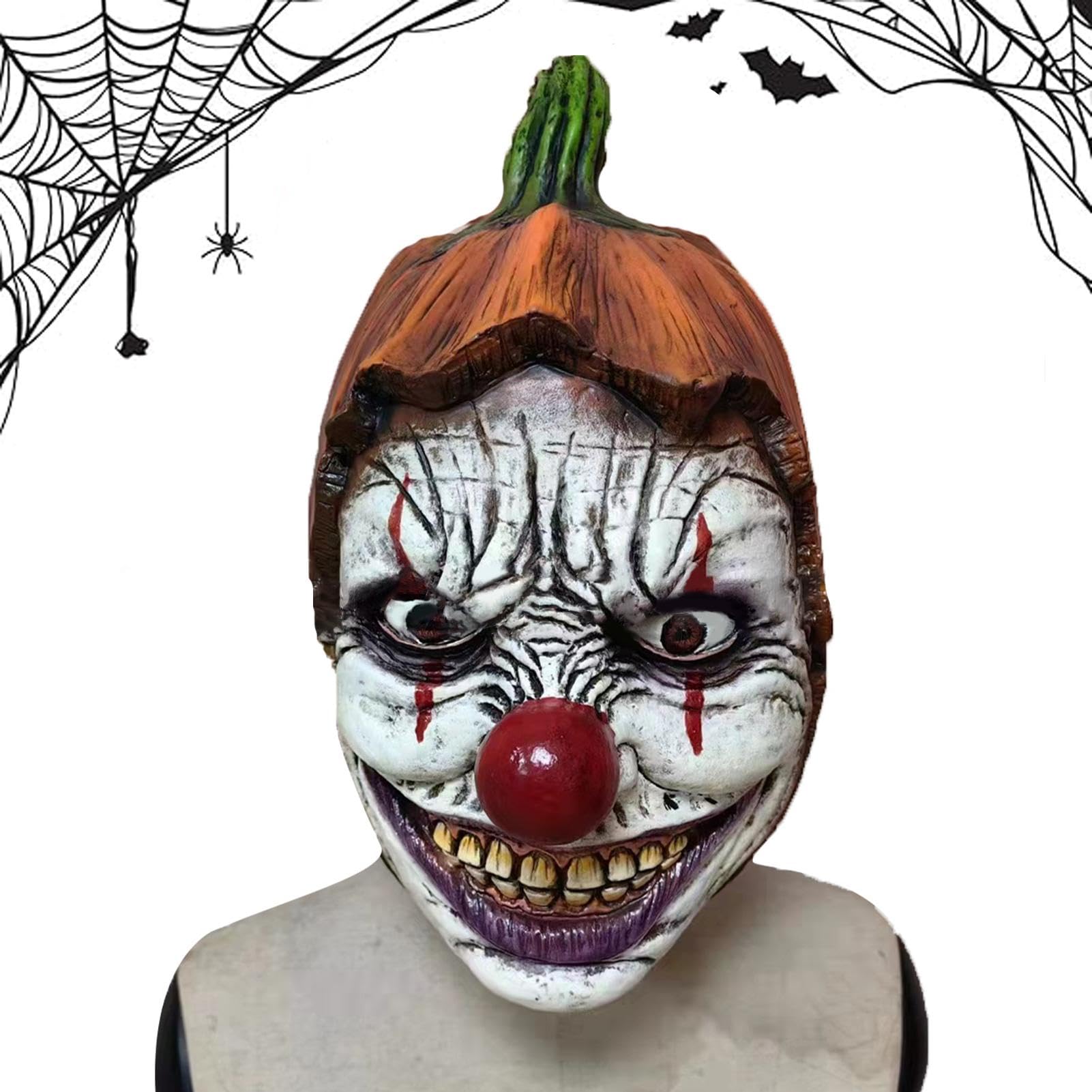 Amazon.co.jp: かぼちゃのマスクハロウィン 怖いカボチャの頭 マスク  