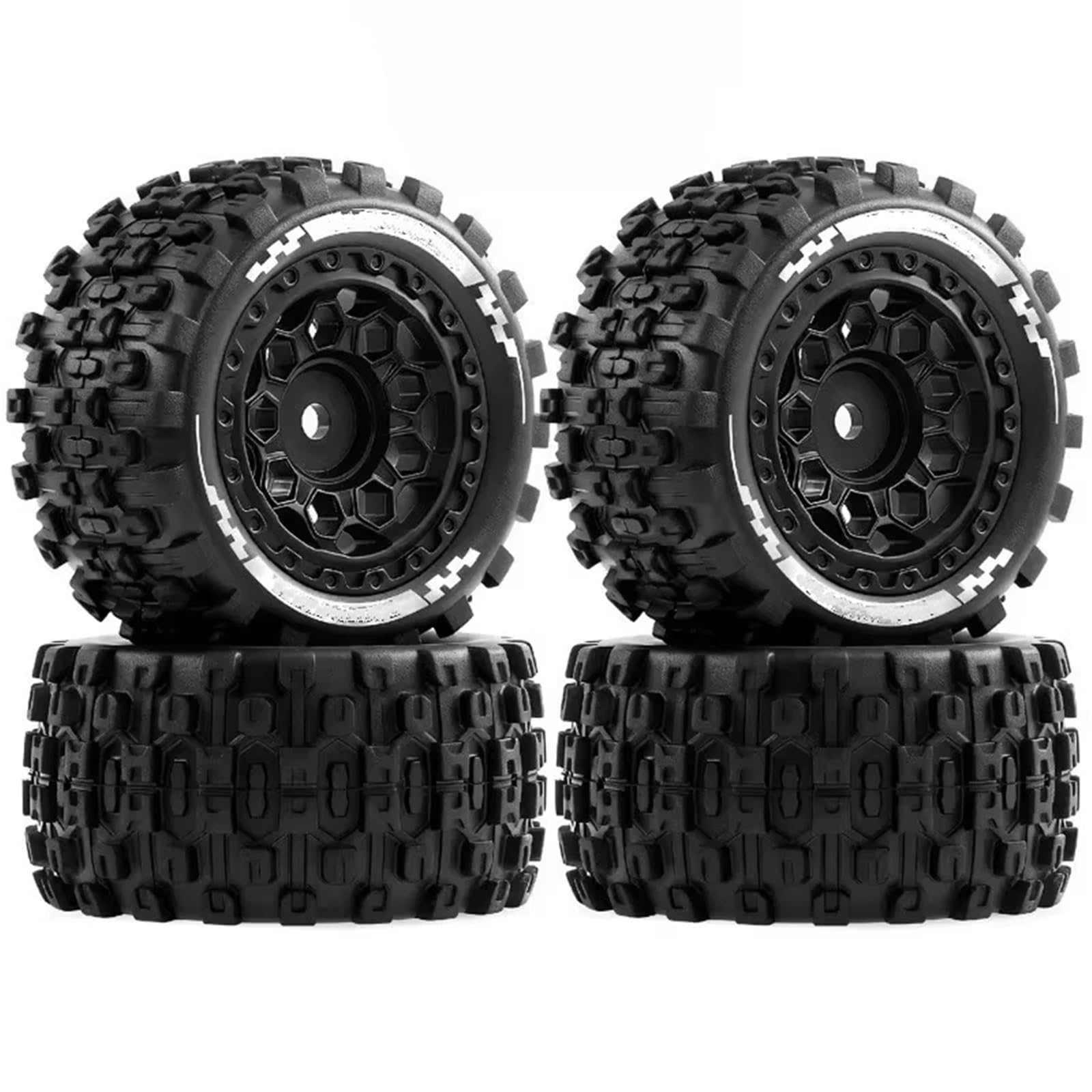 Per Arrma Per Granite Per Grom 1/18 RC Auto Per 4X4 RTR Off-Road 4 Pz Ruote Pneumatici Set Di Sostituzione Aggiornamento Riparazione Modificare Parti Parti Ricambio Rc