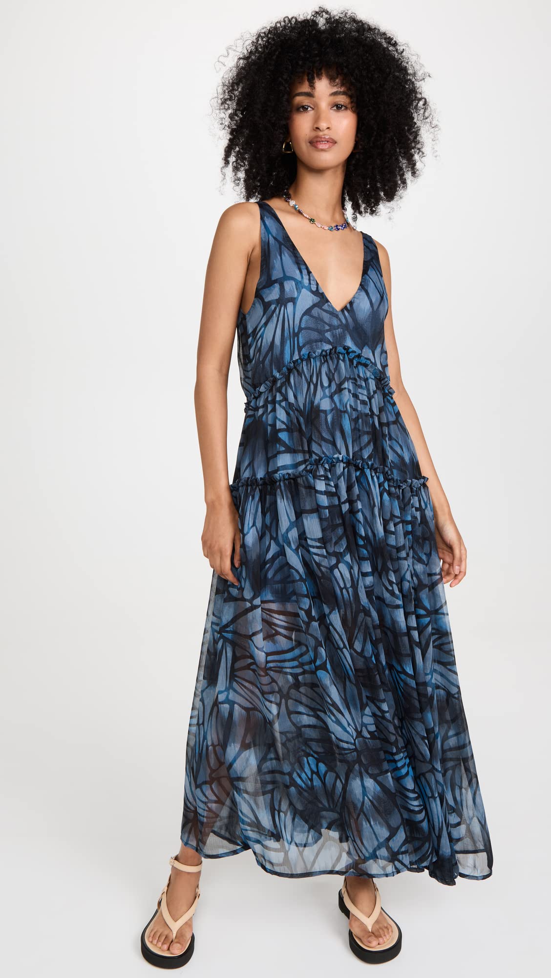 Free People Women's Julianna Maxi Dress, Navy Combo, Bl | B2B Liquidation Free People Women's Julianna Maxi Dress, Navy Combo, Bl | B2B Liquidation