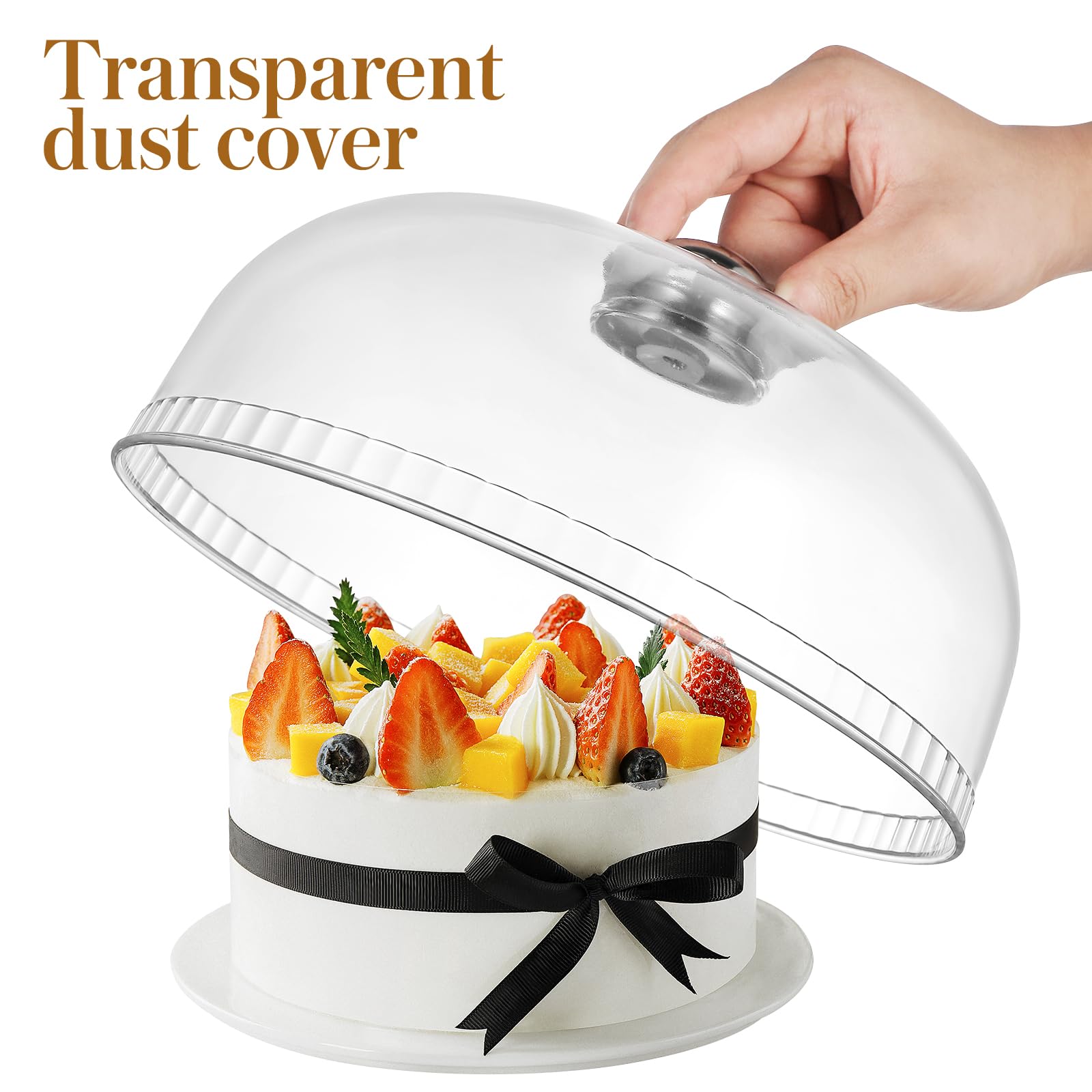 TOYANDONA Cloche en Plastique pour gâteau, Dessert, Fromage, présentoir à gâteaux