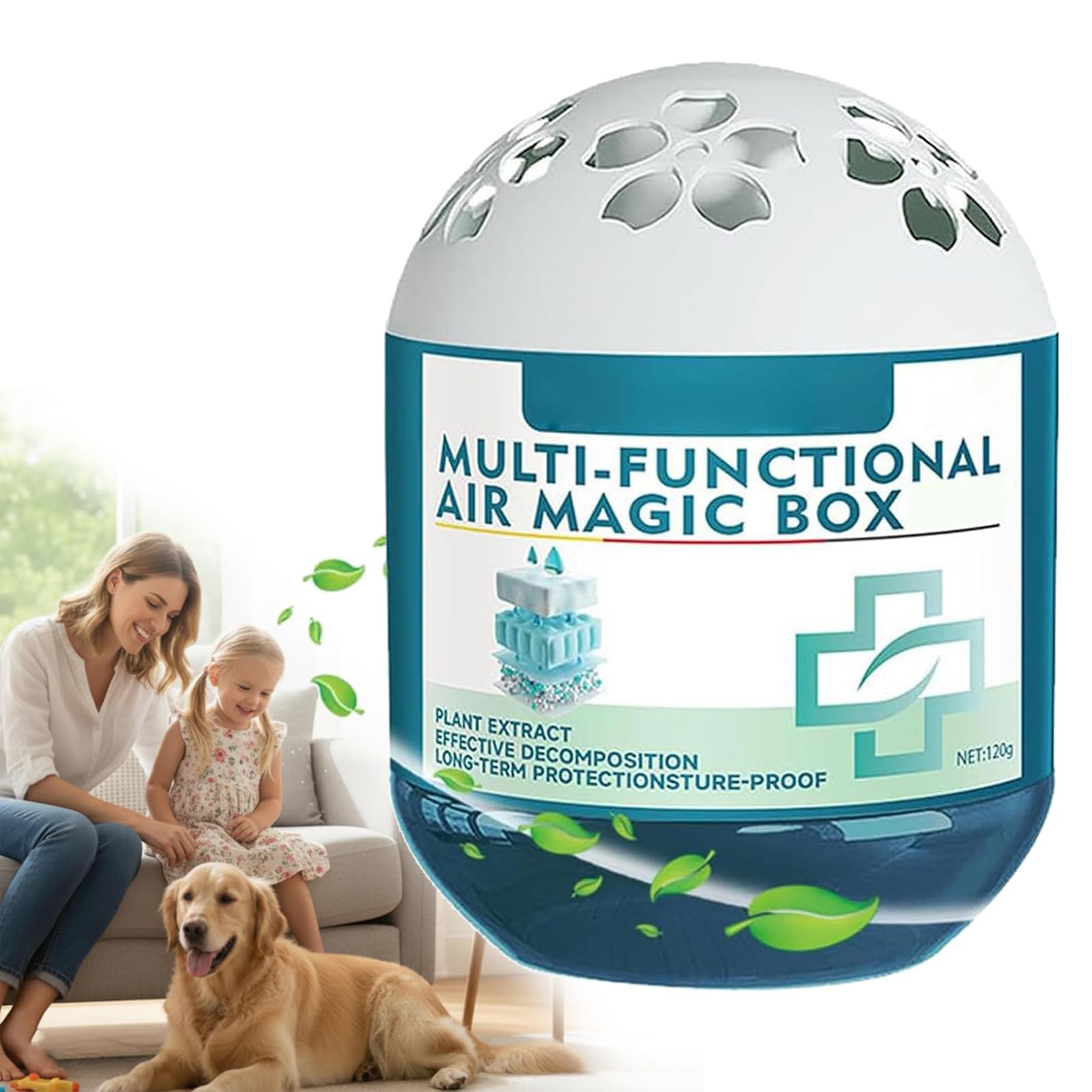 Indoor Air Purification Dust Removal Magic Box - 120g Multi-Functional Purify Air Magic Box Automatic Dust Collection Air