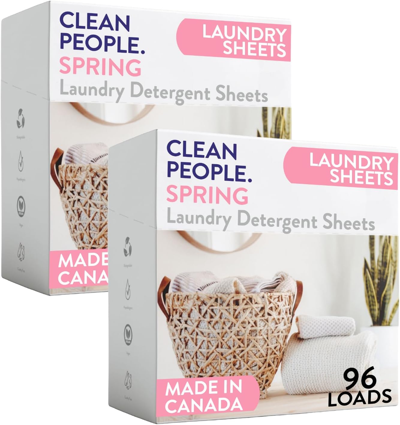 Laundry Detergent Sheets - Laundry Soap - Ultra Concentrated, Recyclable Packaging, Stain Fighting - Spring Scent, 192 Pack