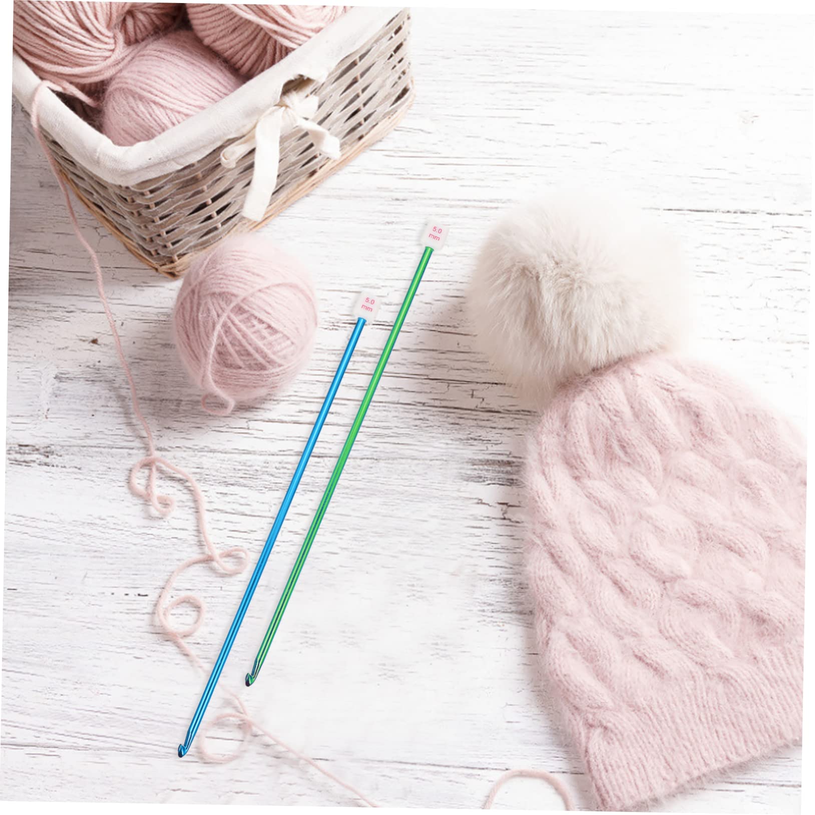 Juego de Ganchos de Crochet 23 Piezas, Kit de Tejido de Aluminio y Madera | Alfombras y Bufandas, Acabado Liso y Redondeado, 1 Set, Pensado para Nivel Intermedio