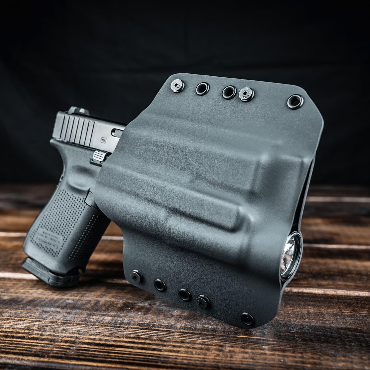 R&R Holsters: Outside The Waistband (OWB) Kydex Holster for Olight PL-2RL BALDR, BALDR PRO - Matte Black