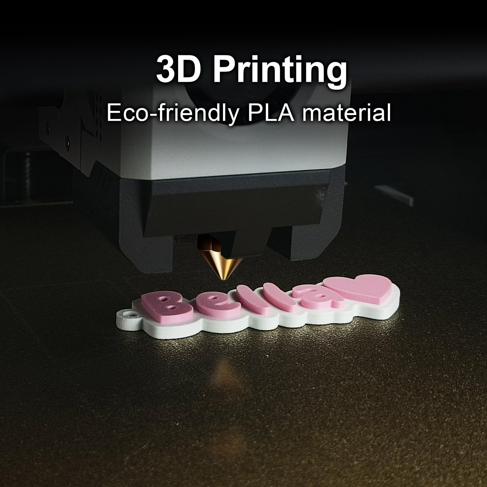 3D Printed Personalized Name Keychain - Cute Customized Key Chains Gift for Him, Her, Kids, Teen, Couples, and Friends