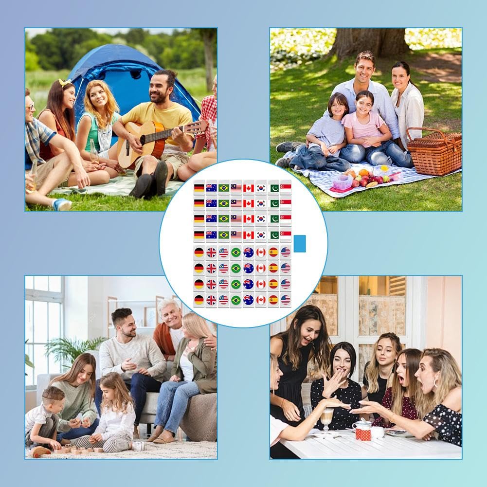 Blocs de jeu Mahjong - Drapeau - Motif animal - Mahjong - Printemps - Picnic Party