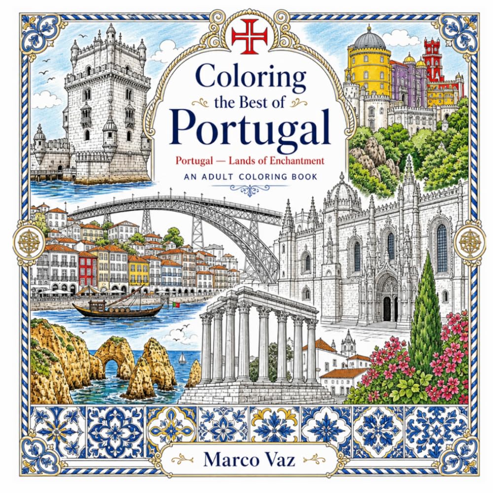 Coloring the Best of Portugal: Enchanted Lands — A Bilingual Coloring Book of Portuguese Landmarks & Landscapes