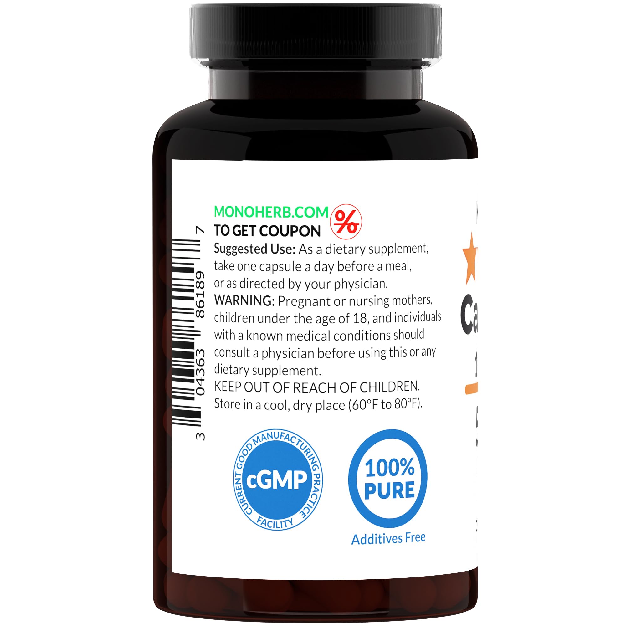 Cat’s Claw 10:1 Extract - 500 mg per Capsule - 180 Capsules - 180 Servings — Amazon image 3