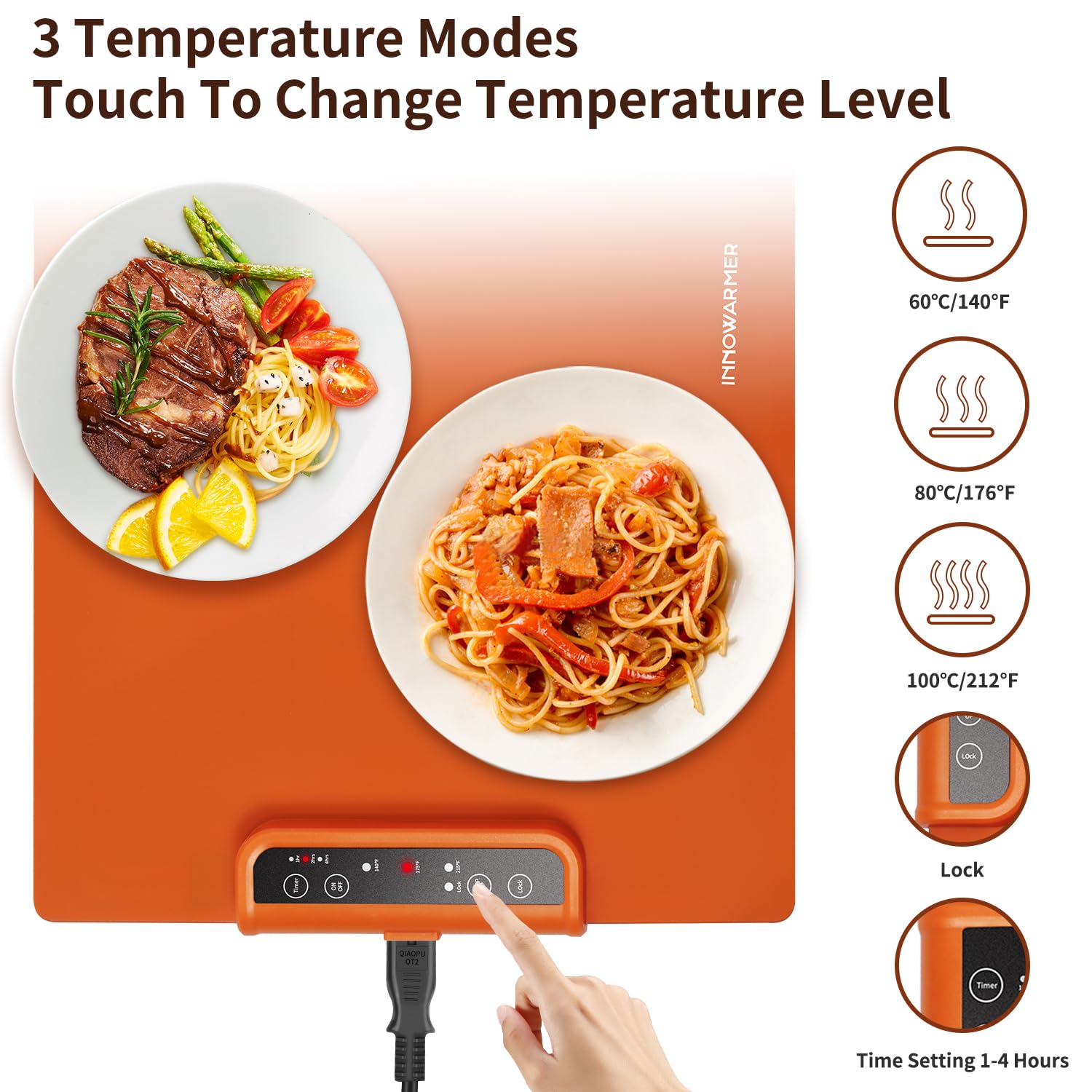 Amazon.com: INNOWARMER Warming Mat for Food, Foldable Food Heating