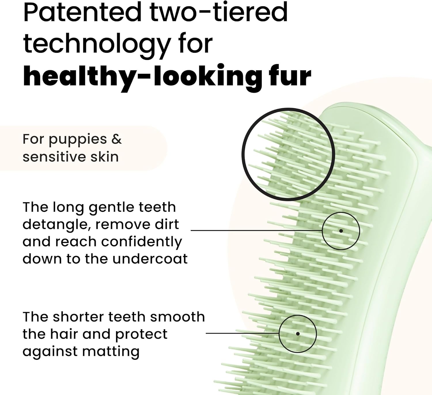 Tangle Teezer Pet Teezer Puppy Grooming Brush - Gentle Dog Grooming Brush for Puppies - Ideal for Puppies & Dogs with Sensitive Skin & Fur - Mint 3 71RqGzwZo8L. AC SL1500