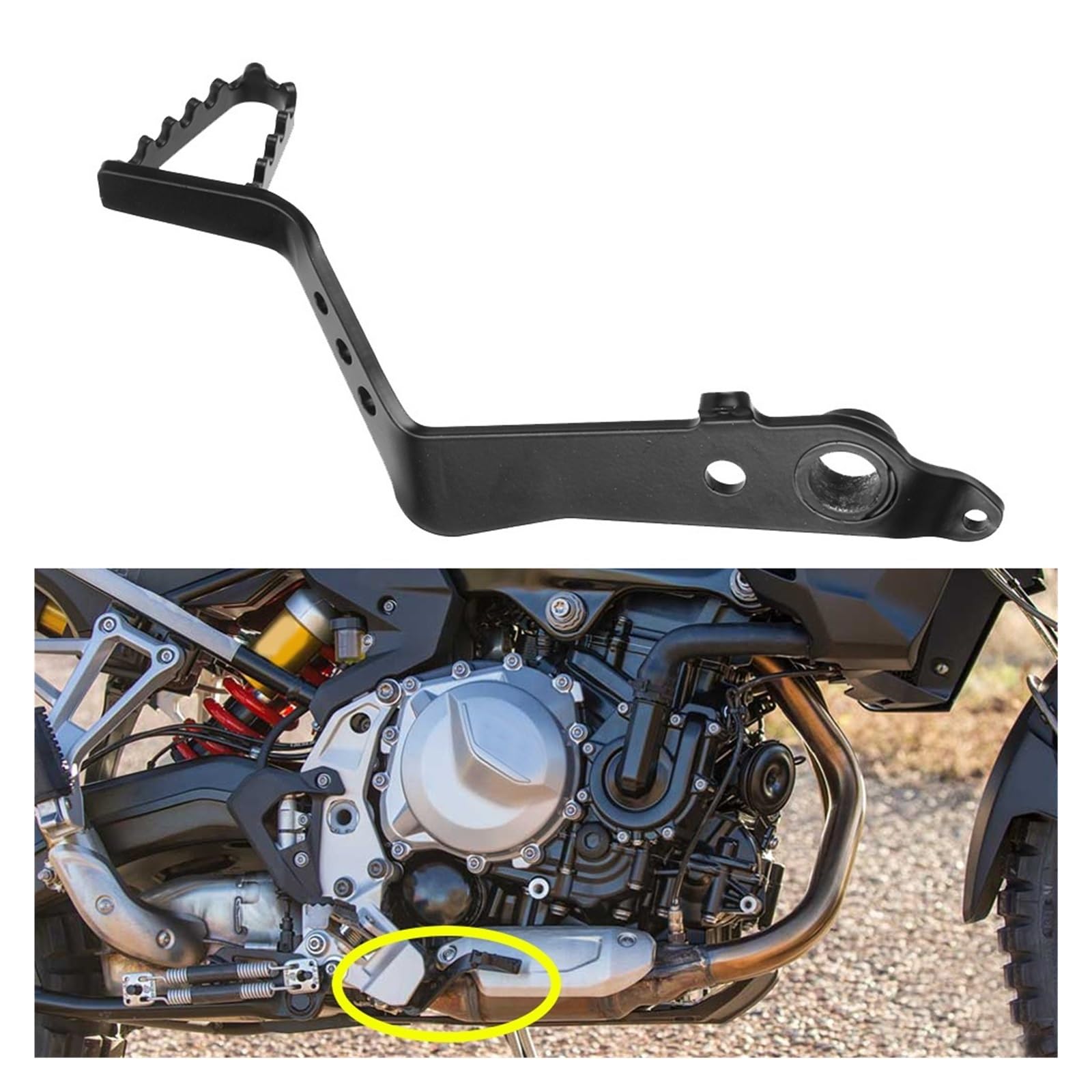Generisch Kupplungshebel für Motorräder Zubehör für BMW F750GS F850GS (2018–2023): Hinterrad-Fußbremshebel(F750GS LOGO)