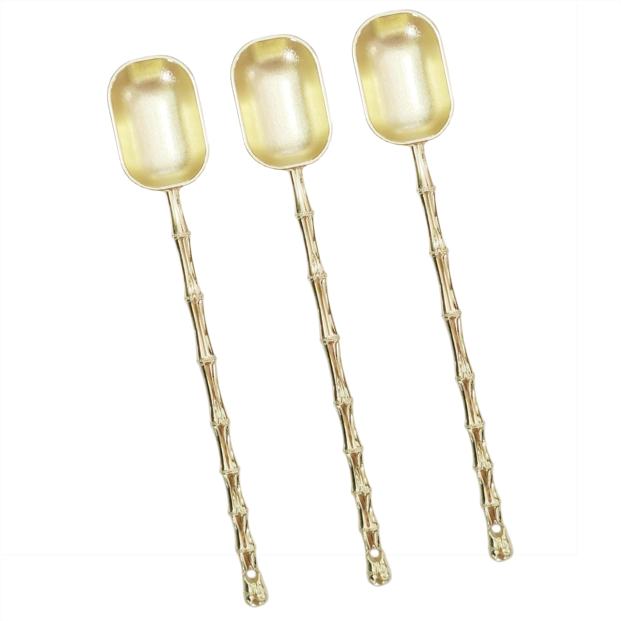 Xusmyzm Measuring Spoons 1 Teaspoon Scoops B-Gold Coffee Measuring Scoop Set of 3