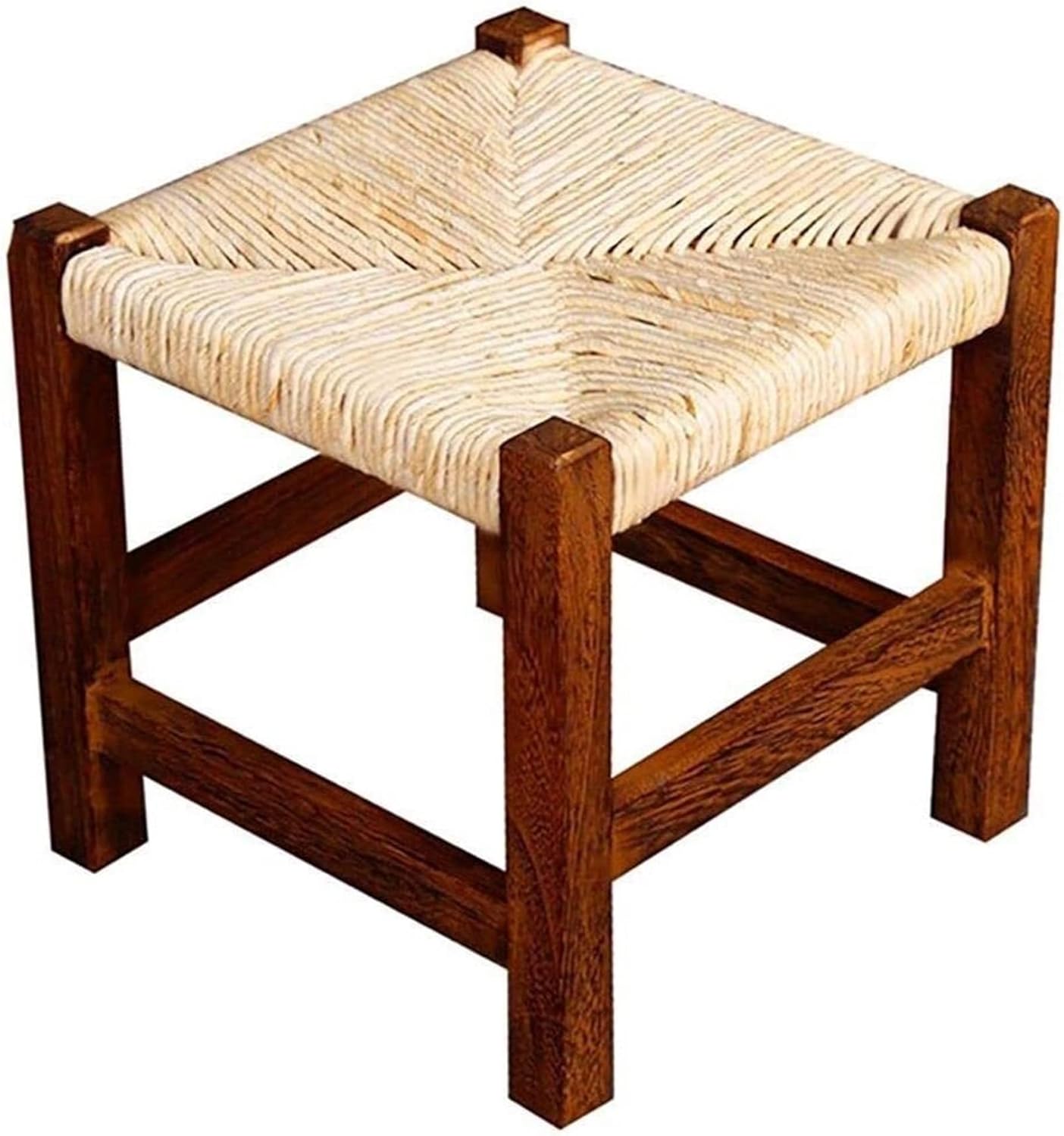 Chairs,Dining Chairs Solid Wood Square Stool Home Stool Corn Leather Woven Stool Low Stool Change Shoe Bench Bench Coffee Table Stool