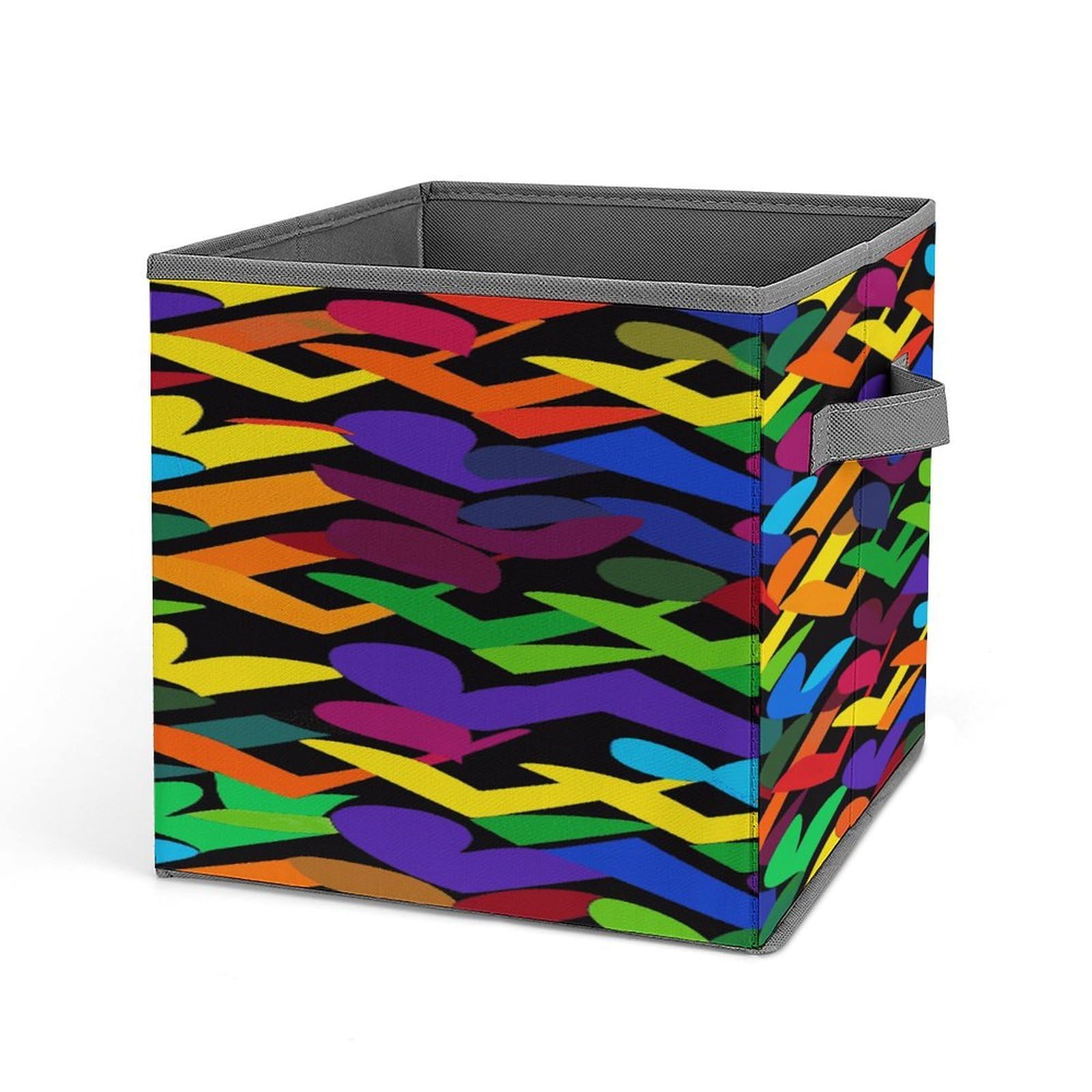 Fekiloot Style Gay Pride Rainbow Storage Bins Storage Baskets
