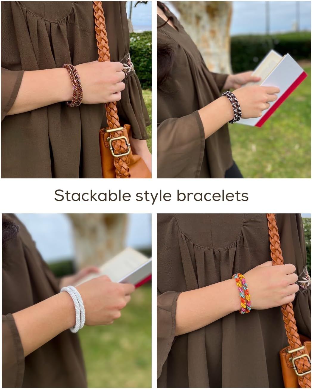 Humble Hilo Handmade Glass Bead Bracelet Artisinal Chunky Statement Jewelry Accessories for Women - Image 4