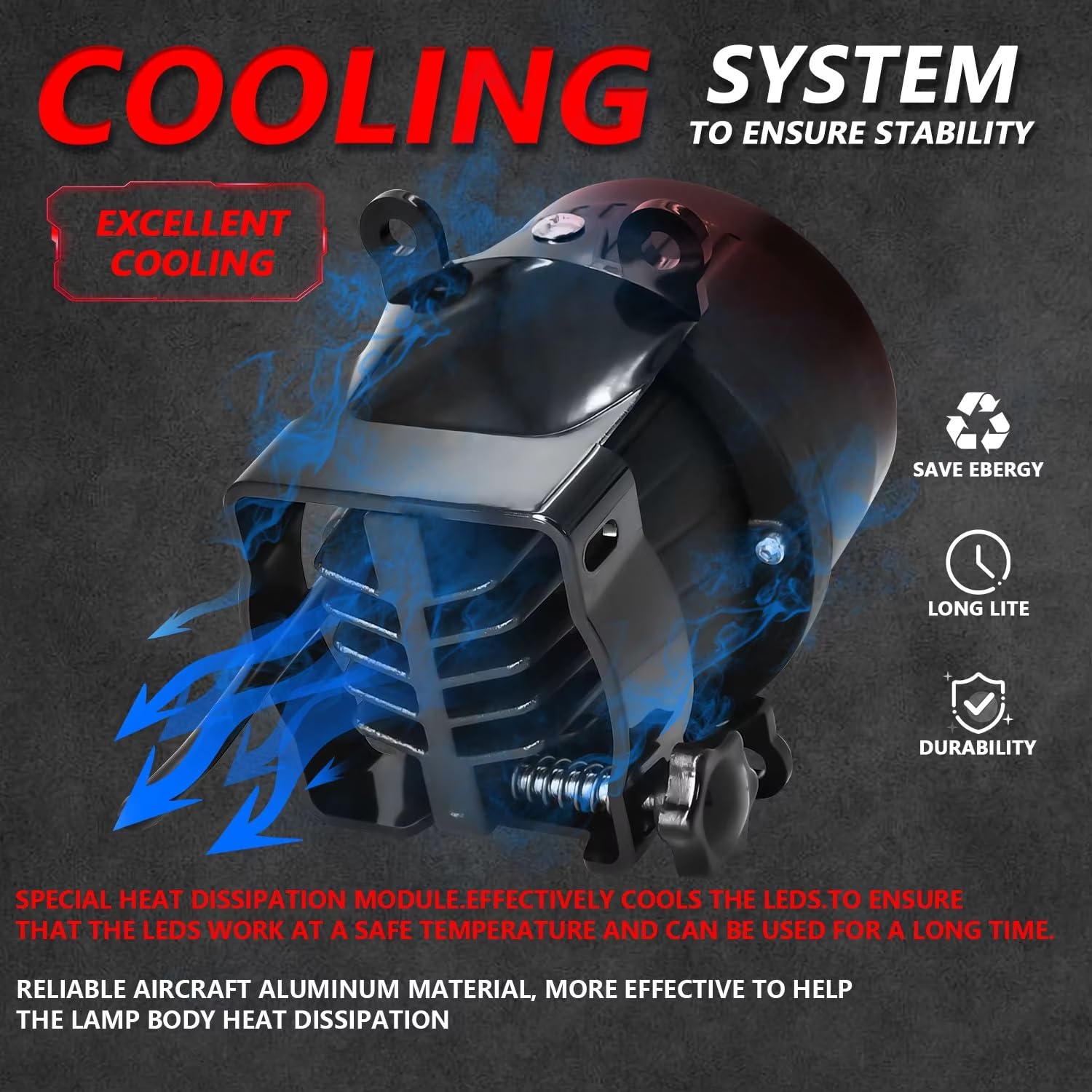 Lente Universal 6000K Lámpara Automática Blanca Super Brillante 500W HID Proyector LED Haz Alto Y Bajo Ultra Antiniebla Faros antiniebla parachoques delantero