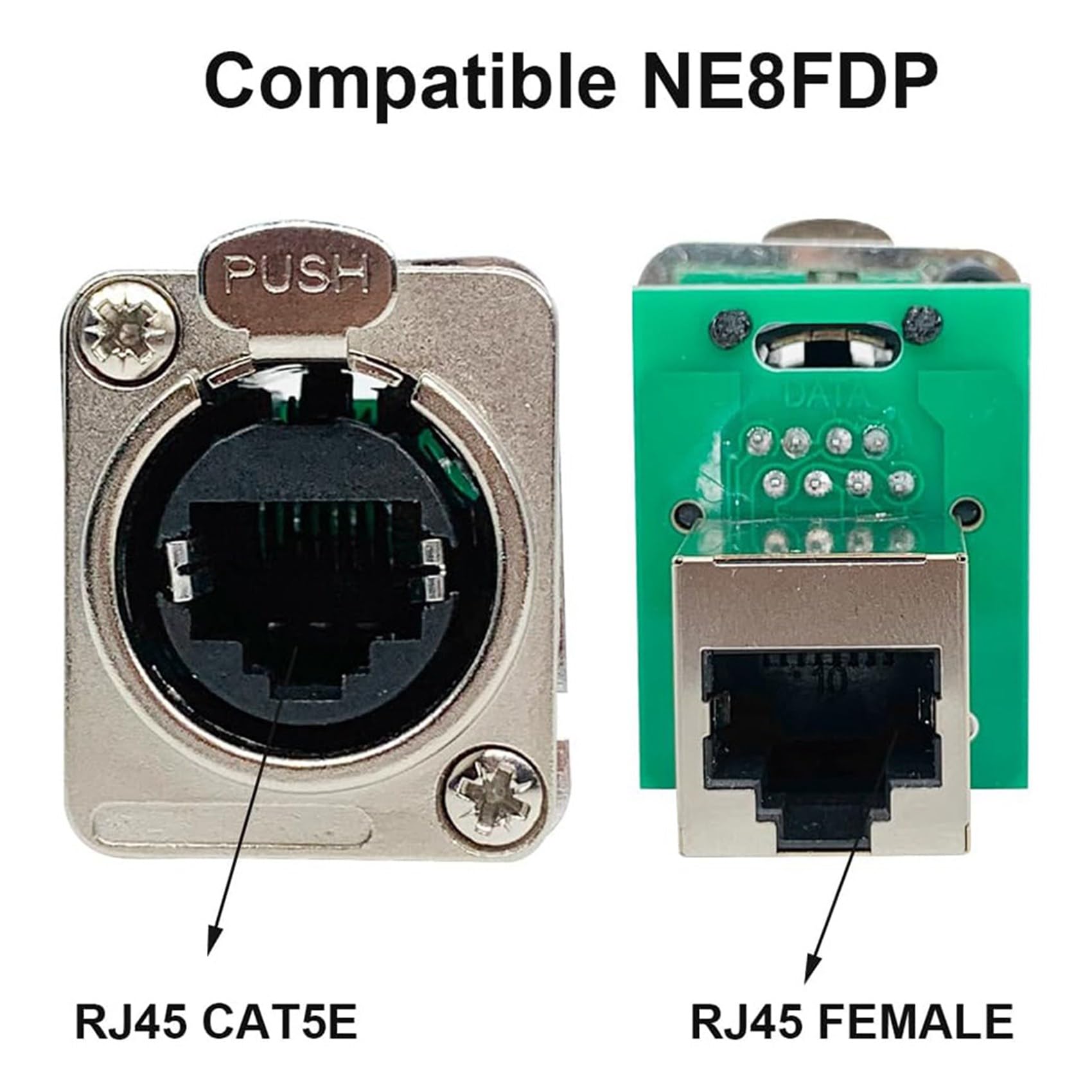 50 prese Ethercon RJ45 da incasso NE8FDP Ethercon serie D Cat5 RJ45