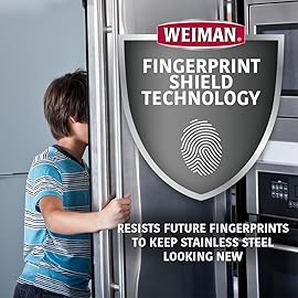 Weiman Stainless Steel Cleaner & Polish Streak-Free Shine - For Refrigerators, Oven, Dishwasher, Stove - 2 Pack Aerosol Spray with Microfiber Cloth Included