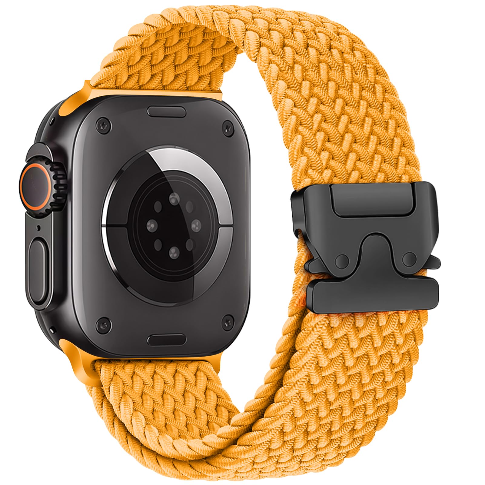 Braided Solo Loop for Apple Watch Ultra 3/2 Bands 49mm 46mm 45mm 44mm 42mm Men/Women,Parachute Buckle Stretchy Elastic Nylon Sport Strap Wristband for