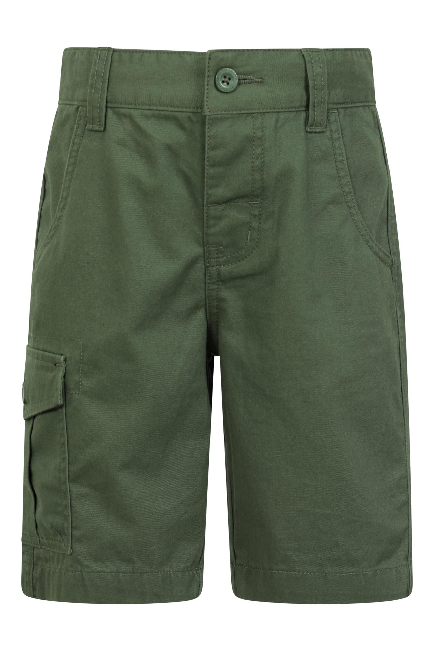 Mountain Warehouse Pantalón Corto Tipo Cargo Estampado para niños - Pantalón Corto Ligero de algodón 100%, pantalón Corto de Correr Transpirable - para Senderismo