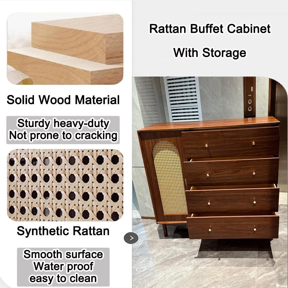 Credenza In Rattan, Mobile A Libera Installazione, Mobile Contenitore