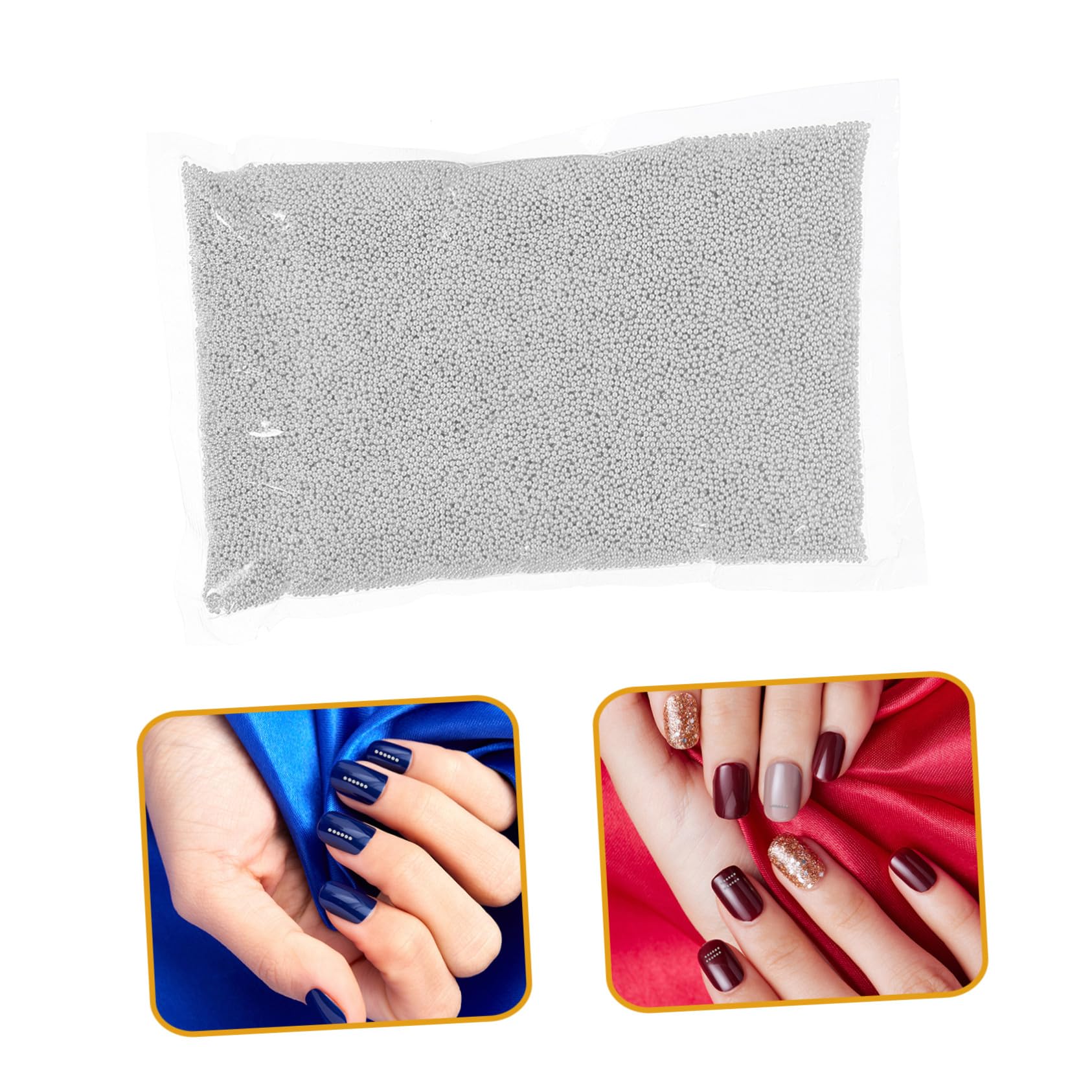 FOMIYES Perline di Metallo per Unghie Palline Decorative per Manicure Fai da Te Mini Perline in Metallo Rotonde per Design Creativi di Gioielli per Unghie