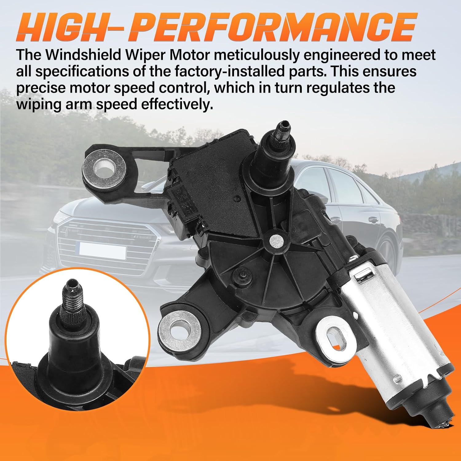 Front Windshield Wiper Motor Fit for Audi A6 Quattro 2005-2011. Replace OE Number: 4F9955711; 4F9955711A; 4F9955711B