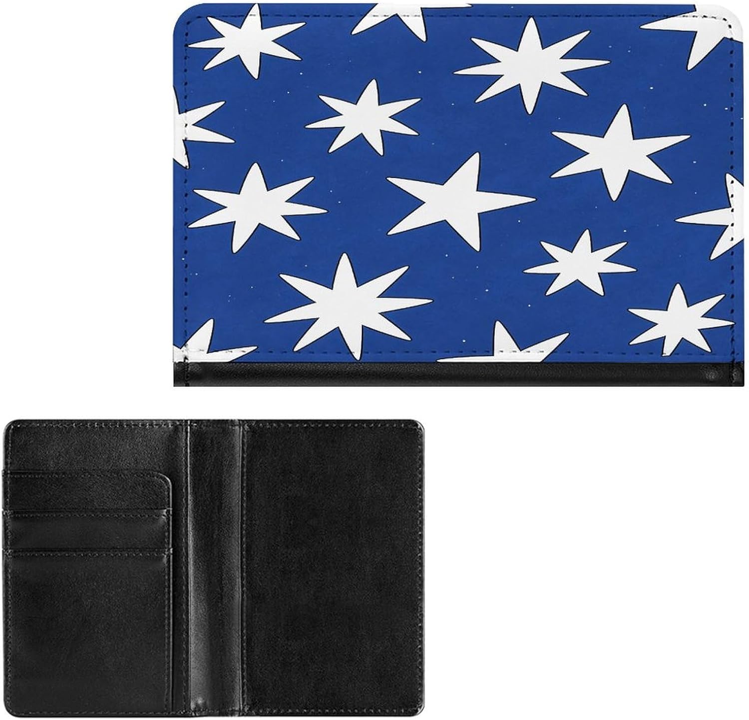 Personalized Starry Night Passport Holder Waterproof Passport Protector for Travel Essentials Classic Passport Wallet with Slots PU Leather Passport Cover Holder